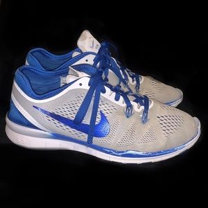 Blue and Grey Nike Sneakers